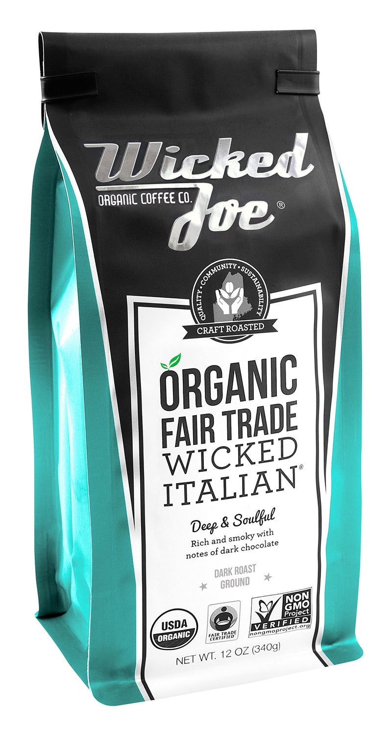 Wicked Joe Organic Coffee Wicked Italian Ground, 12 Ounce - Image 1